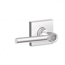Schlage J54 BRW 625 COL - Broadway Keyed Entry Leverset with Collins Trim in Bright Chrome