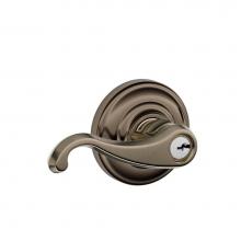 Schlage F51A CLT 620 AND - Callington Lever with Andover Trim Keyed Entry Lock in Antique Pewter