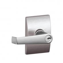 Schlage F51A ELA 626 CEN - Elan Lever with Century Trim Keyed Entry Lock in Satin Chrome
