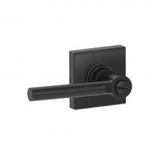 Schlage J40 BRW 622 COL - Broadway Bed & Bath Leverset with Collins Trim in Matte Black