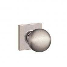 Schlage F10 ORB 619 COL - Orbit Knob with Collins Trim Hall and Closet Lock in Satin Nickel