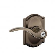 Schlage F51A STA 620 CAM - St. Annes Lever with Camelot Trim Keyed Entry Lock in Antique Pewter