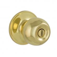 Schlage V40 V MOW 605 - Morrow Bright Brass Bed/Bath Privacy Knob