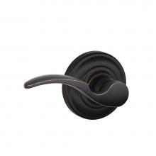 Schlage F10 STA 716 AND - St. Annes Lever with Andover Trim Hall and Closet Lock in Aged Bronze