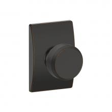 Schlage F10 BWE 716 CEN - Bowery Knob with Century Trim Hall and Closet Lock in Aged Bronze