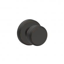 Schlage F10 BWE 716 GSN - Bowery Knob with Greyson Trim Hall and Closet Lock in Aged Bronze