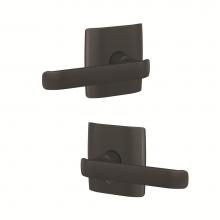 Schlage FC21 CYB 622 DLT - Custom Clybourn Lever with Dalton Trim Hall-Closet and Bed-Bath Lock in Matte Black