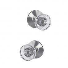 Schlage FC172 DAW 625 KIN - Custom Dawes Non-Turning Glass Knob with Kinsler Trim in Bright Chrome