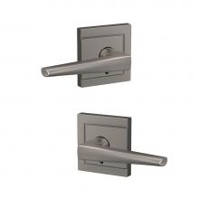 Schlage FC172 ELR 619 ULD - Custom Eller Non-Turning Lever with Upland Trim in Satin Nickel