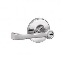 Schlage J54 TOR 625 - Torino Lever Keyed Entry Lock in Bright Chrome
