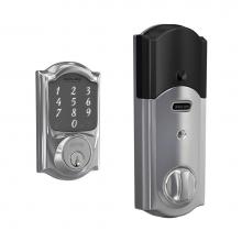 Schlage BE479AA CAM 625 - Sense Smart Deadbolt with Camelot Trim in Bright Chrome