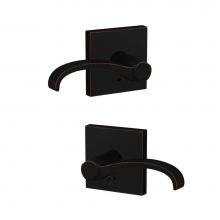 Schlage FC21 WIT 716 COL - Custom Whitney Lever with Collins Hall-Closet and Bed-Bath Lock Trim in Aged Bronze