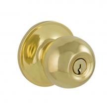 Schlage V54 V MOW 605 - Morrow Bright Brass Keyed Entry Knob