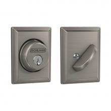 Schlage B60 GDV 619 - Single Cylinder Deadbolt with Grandville Trim in Satin Nickel