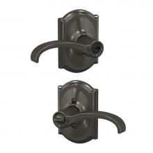 Schlage F51A WIT 530 CAM - Whitney Lever with Camelot Trim Keyed Entry Lock in Black Stainless