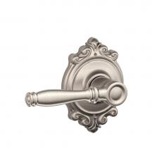 Schlage F10 BIR 619 BRK - Birmingham Lever with Brookshire Trim Hall and Closet Lock in Satin Nickel