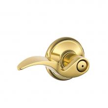 Schlage F40 AVA 605 - Avanti Lever Bed and Bath Lock in Bright Brass