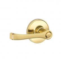 Schlage J40 V TOR 605 - Torino Lever Bed and Bath Lock in Bright Brass