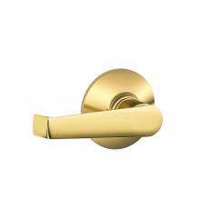 Schlage F10 ELA 605 - Elan Lever Hall and Closet Lock in Bright Brass