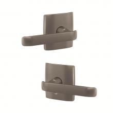 Schlage FC21 CYB 619 DLT - Custom Clybourn Lever with Dalton Trim Hall-Closet and Bed-Bath Lock in Satin Nickel