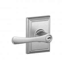 Schlage F51A VLA 626 ADD - Avila Lever with Addison Trim Keyed Entry Lock in Satin Chrome
