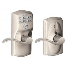 Schlage FE595 V CAM 619 ACC - Accent Keypad Lever with Flex-Lock with Camelot Trim