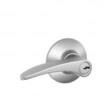 Schlage F51 V MNH 626 - Manhattan Lever Keyed Entry Lock in Satin Chrome