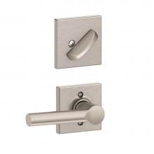 Schlage F59 BRW 619 COL - Interior Handleset Broadway Lever and Interior Single Cylinder Deadbolt Thumbturn with Century Tri