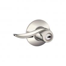 Schlage F51 V SAC 618 - Sacramento Lever Keyed Entry Lock in Polished Nickel