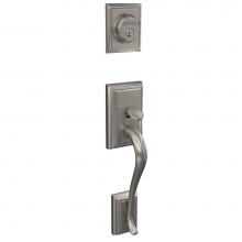 Schlage FC58 ADD 619 - Custom Addison Single Cylinder Handleset Exterior in Satin Nickel
