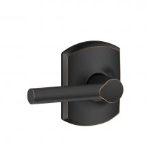 Schlage F10 BRW 716 GRW - Broadway Lever with Greenwich Trim Hall and Closet Lock in Aged Bronze