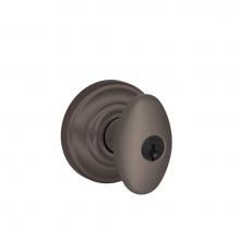 Schlage F51A SIE 613 AND - Siena Knob with Andover Trim Keyed Entry Lock in Oil Rubbed Bronze