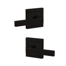Schlage FC21 NBK 716 ULD - Custom Northbrook Lever with Upland Trim Hall-Closet and Bed-Bath Lock in Aged Bronze