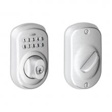 Schlage BE365 F PLY 626 - Keypad Deadbolt with Plymouth Trim in Satin Chrome