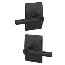 Schlage F51A BRW 622 CEN - Broadway Lever with Century Trim Keyed Entry Lock in Matte Black