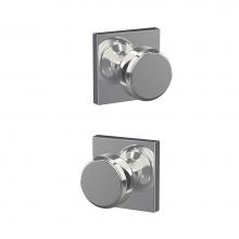 Schlage FC21 BWE 625 COL - Custom Bowery Knob with Collins Trim Hall-Closet and Bed-Bath Lock in Bright Chrome