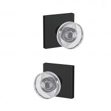 Schlage FC21 DAW 622 COL - Custom Dawes Glass Knob with Collins Trim Hall-Closet and Bed-Bath Lock in Matte Black