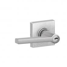 Schlage J54 SOL 626 COL - Solstice Keyed Entry Leverset with Collins Trim in Satin Chrome