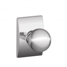 Schlage F10 ORB 625 CEN - Orbit Knob with Century Trim Hall and Closet Lock in Bright Chrome