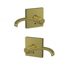 Schlage FC172 WIT 608 COL - Custom Whitney Non-Turning Lever with Collins Trim in Satin Brass