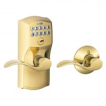 Schlage FE575 CAM 505 ACC - Accent Keypad Lever with Auto-Lock with Camelot Trim