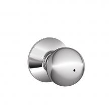 Schlage F40 ORB 625 - Orbit Knob Bed and Bath Lock in Bright Chrome