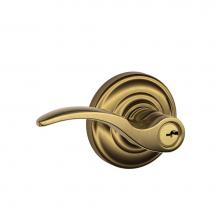 Schlage F51A STA 609 AND - St. Annes Lever with Andover Trim Keyed Entry Lock in Antique Brass