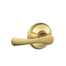 Schlage F10 VLA 605 - Avila Lever Hall and Closet Lock in Bright Brass