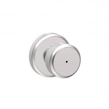 Schlage F40 BWE 625 GSN - Bowery Knob with Greyson Trim Bed and Bath Lock in Bright Chrome