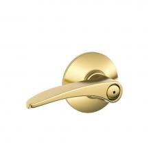 Schlage F40 MNH 605 - Manhattan Lever Bed and Bath Lock in Bright Brass