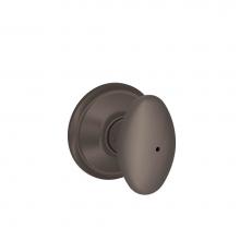 Schlage F40 SIE 613 - Siena Knob Bed and Bath Lock in Oil Rubbed Bronze