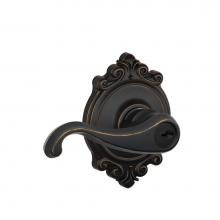 Schlage F51A CLT 716 BRK - Callington Lever with Brookshire Trim Keyed Entry Lock in Aged Bronze