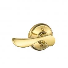 Schlage F170 CHP 605 LH - Champagne Lever Non-Turning Lock in Bright Brass - Left Handed