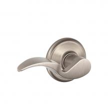 Schlage F10 AVA 619 - Avanti Lever Hall and Closet Lock in Satin Nickel